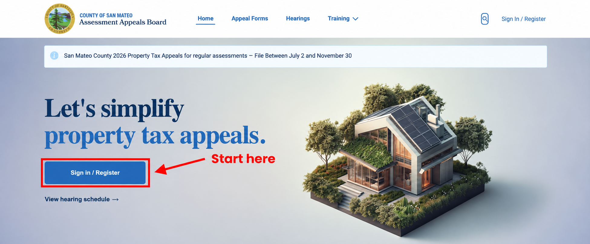 Start with Sign in / Register in the AAB portal.